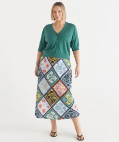 Sussan Matching Sets|Skirts>Mosaic Print Midi Skirt MULTI