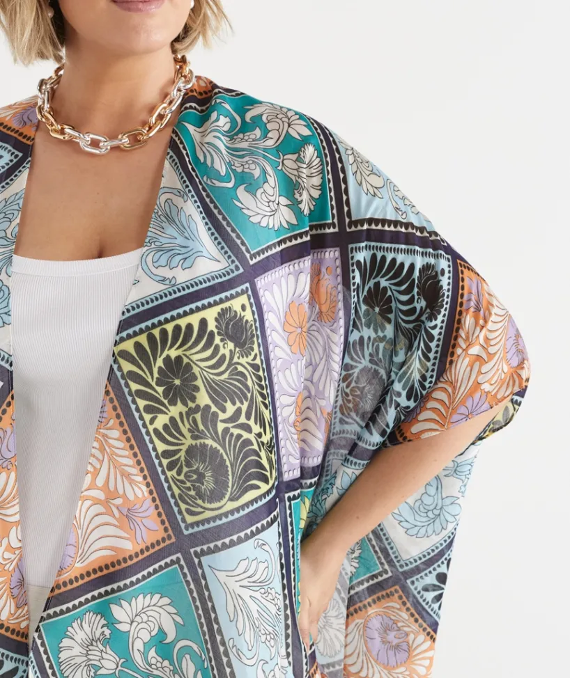 Sussan Wraps & Ponchos>Mosaic Print Serape MULTI