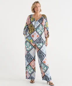 Sussan Pants|Matching Sets>Mosaic Print Wide Leg Pant MULTI