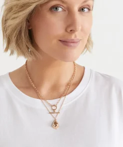 Sussan Jewellery>Multi Chain Layered Necklace GOLD