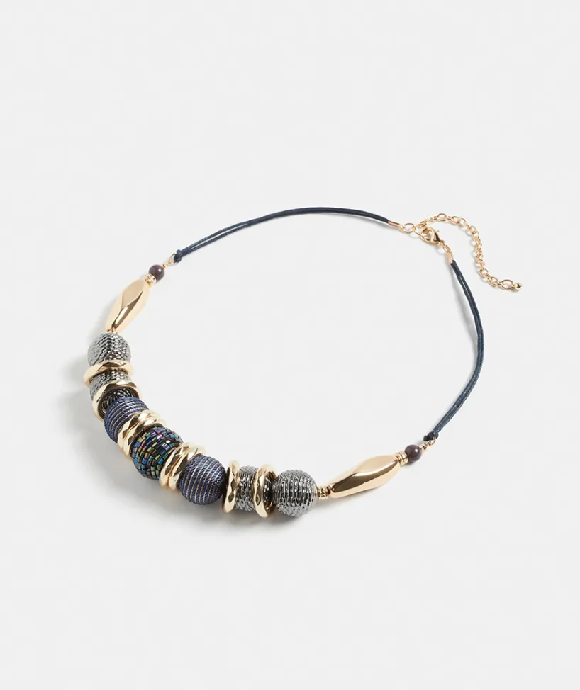 Sussan Jewellery>Metallic Statement Necklace NAVY