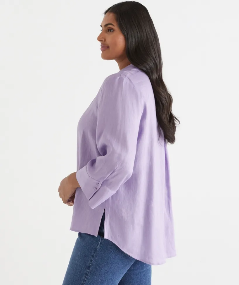 Sussan Tops|Shirts & Blouses>Open Neck Button Up Shirt