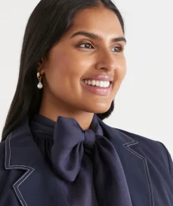 Sussan Jewellery>Pearl Drop Hoop Earring GOLD