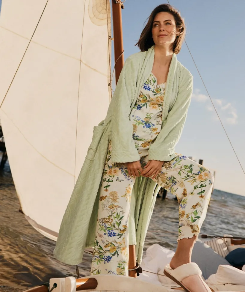 Sussan Pyjama Sets>Pointelle Floral Field Pyjama Set CREAM