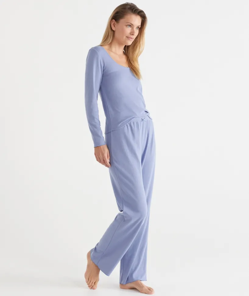 Sussan Pyjama Sets>Pointelle Long Sleeve Heart Pyjama Set