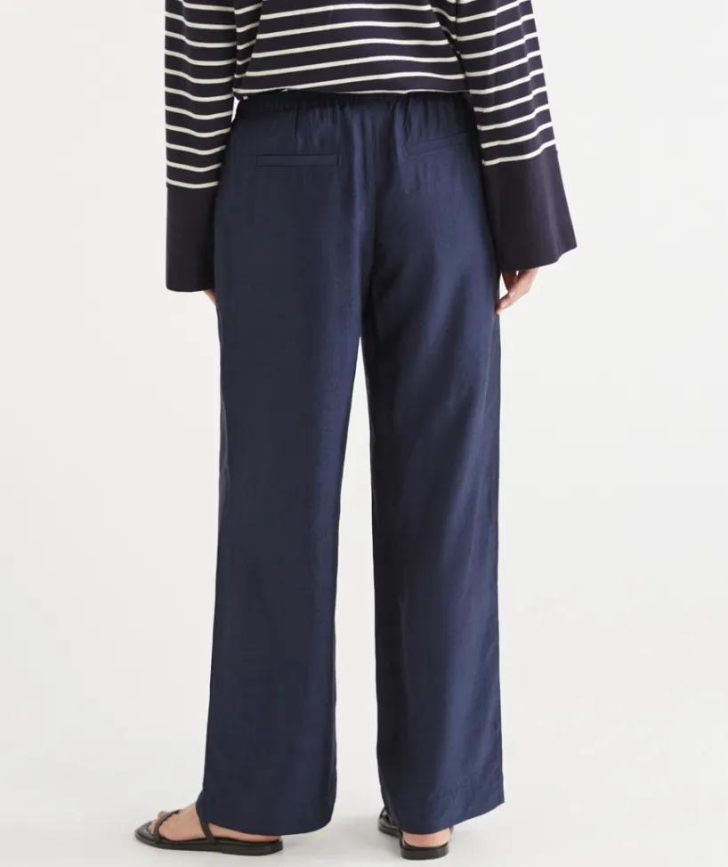Sussan Pants>Relaxed Crle Wide Leg Pant INK