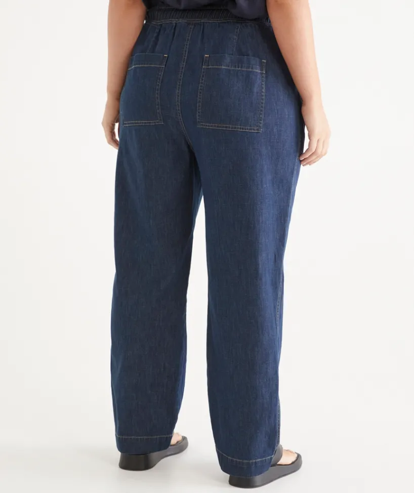 Sussan Pants|Denim>Relaxed Denim Pant DARK WASH