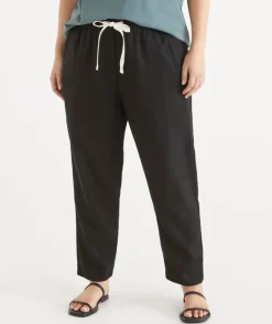 Sussan Pants>Relaxed Drawstring Tapered Pant BLACK