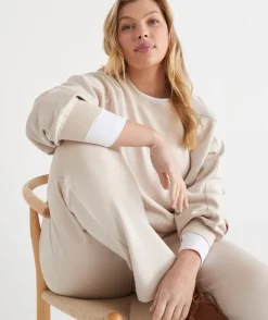 Sussan Matching Sets|Tops>Relaxed Fit Jersey Jumper NATURAL