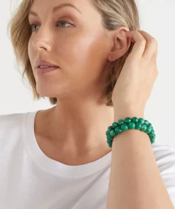 Sussan Jewellery>Resin Stretch Bracelet Set - Green DARK GREEN