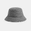 Sussan Hats>Reversible Check Print Bucket Hat COFFEE