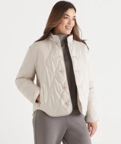Sussan Jackets & Coats|Jackets>Reversible Puffer Jacket DOVE