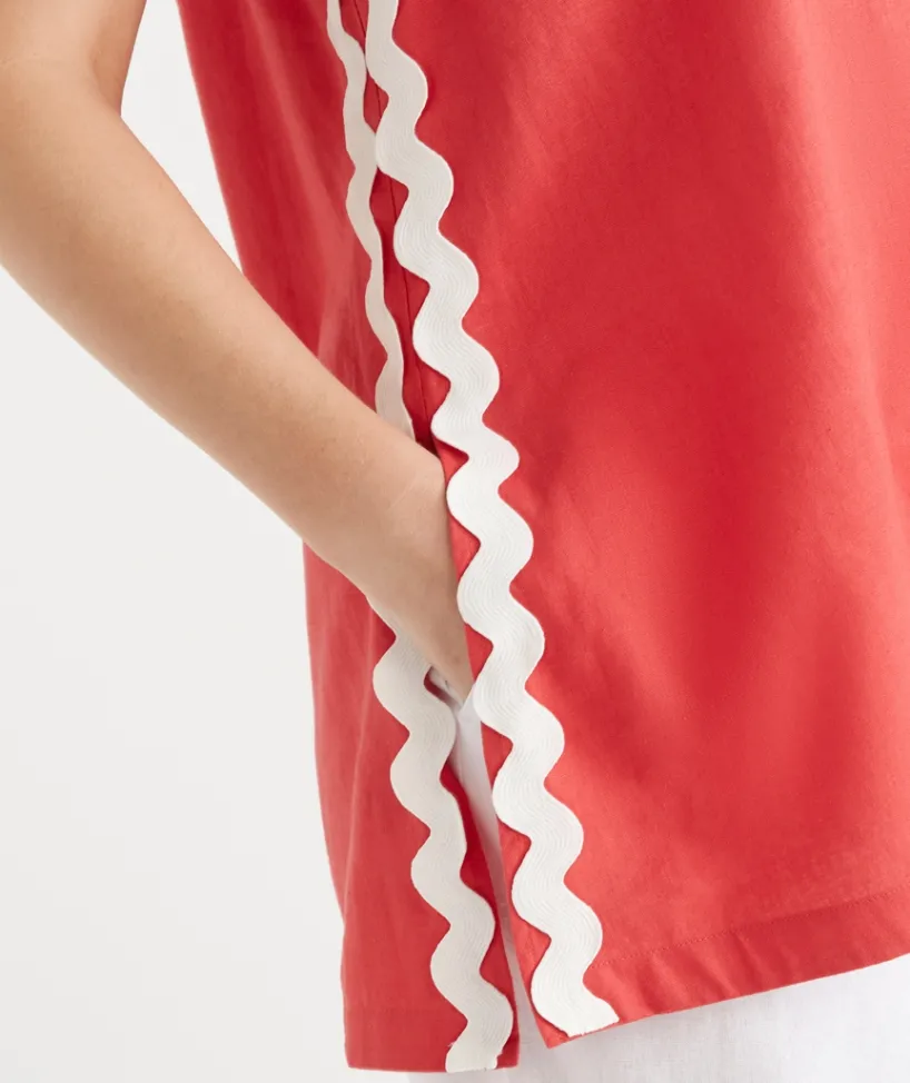 Sussan Tops|Shirts & Blouses>Ric Rac Sleeveless Tunic Top