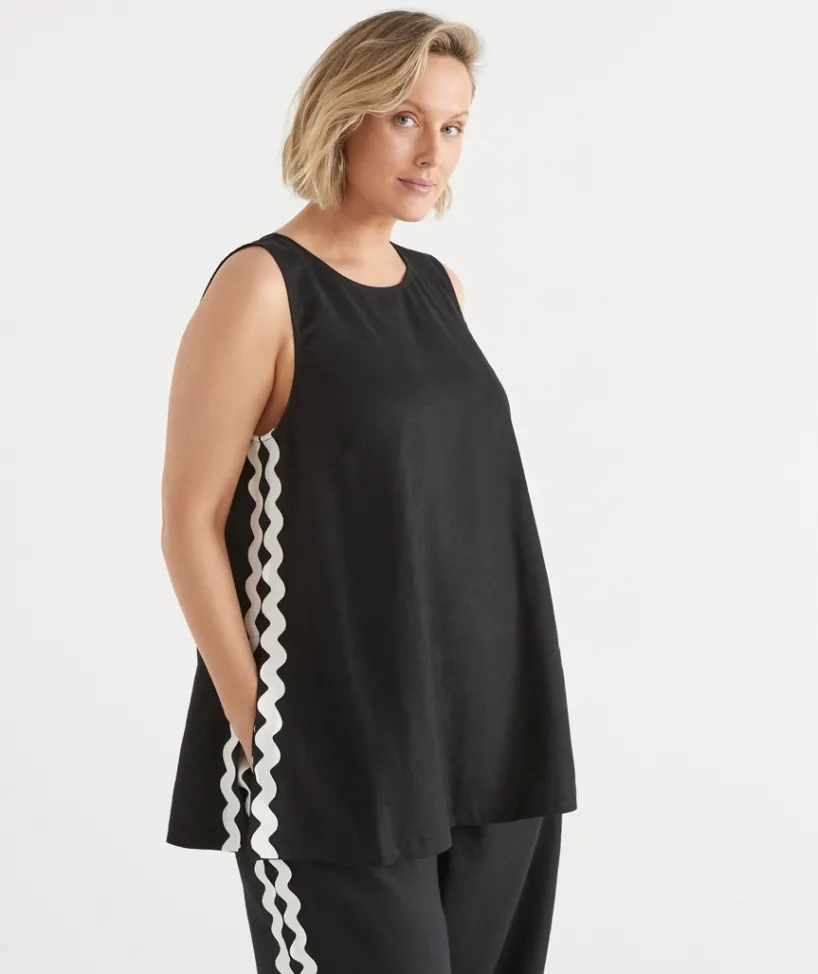 Sussan Tops|Shirts & Blouses>Ric Rac Sleeveless Tunic Top