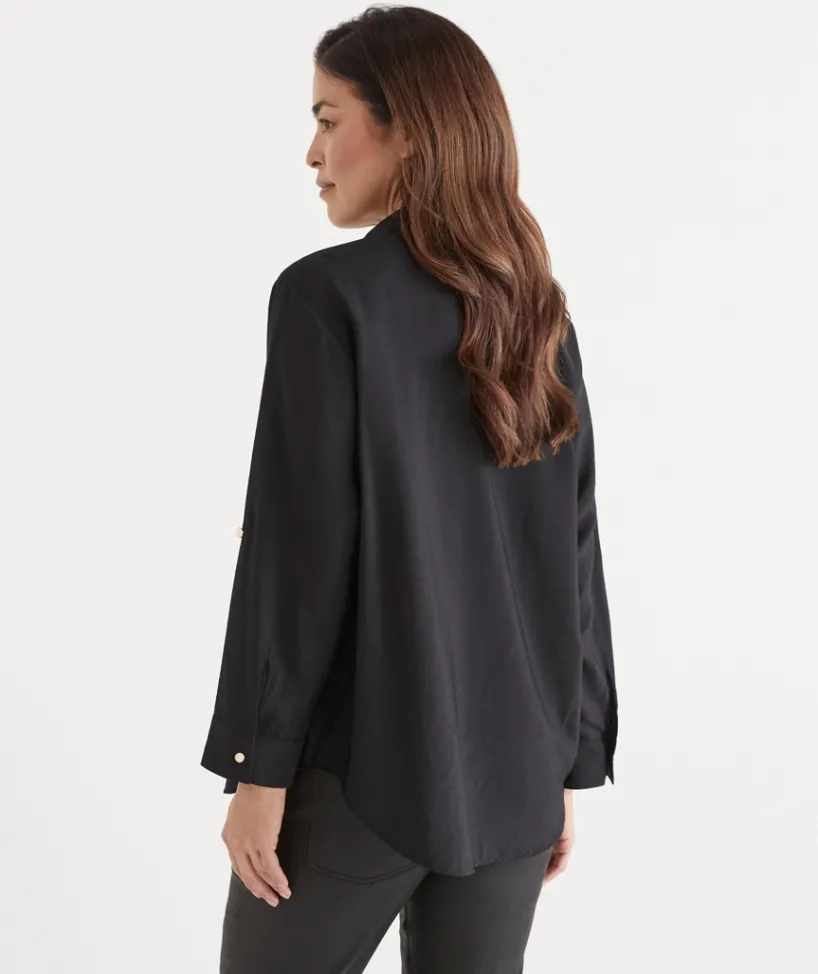 Sussan Tops|Shirts & Blouses>Roll Tab Sleeve Shirt