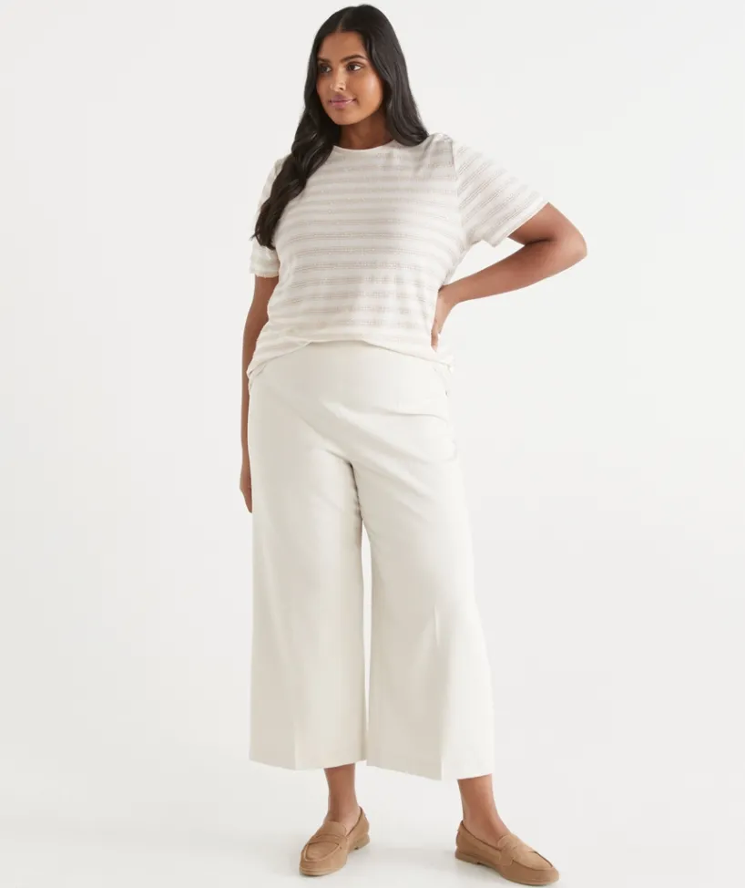 Sussan Pants|Matching Sets>Seam Detail Culotte Pant BLACK