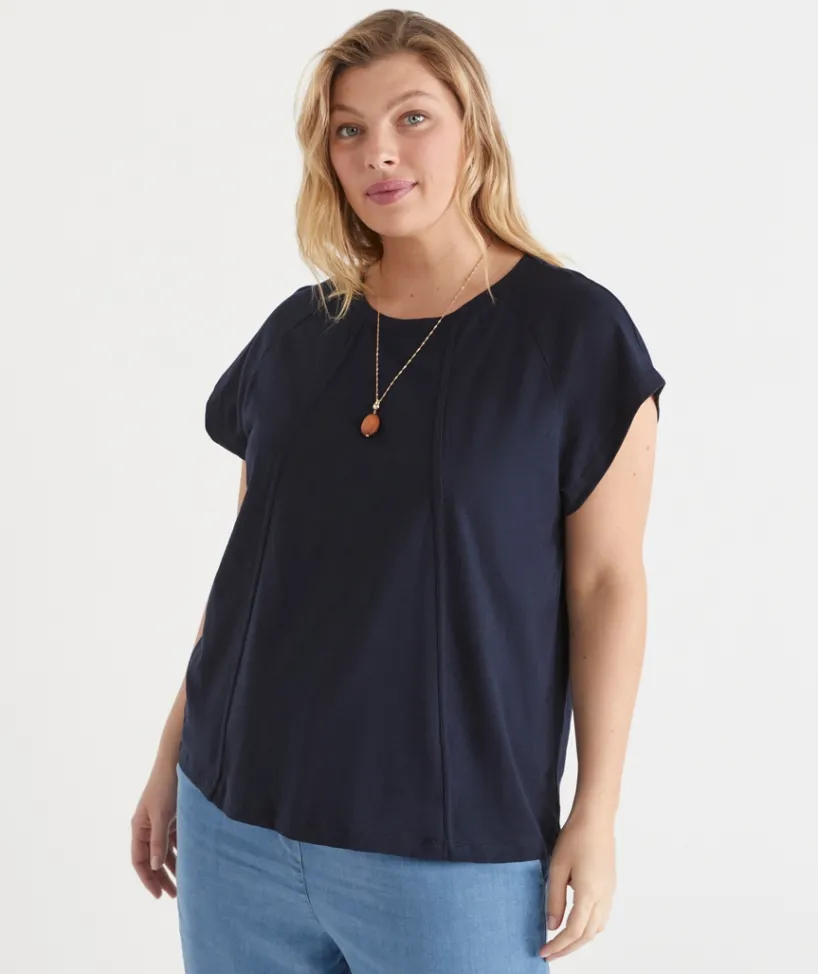 Sussan Tops|T-Shirts>Slub Swing Seam Tee
