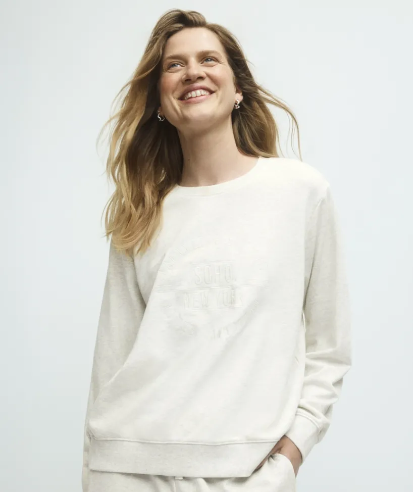 Sussan Tops|Loungewear>SOHO Embroidered Jumper SNOW MARLE