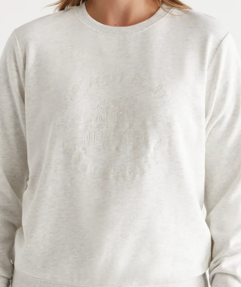 Sussan Tops|Loungewear>SOHO Embroidered Jumper SNOW MARLE