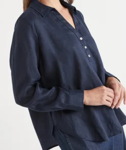 Sussan Shirts & Blouses|Tops>Split Back Long Sleeve Shirt