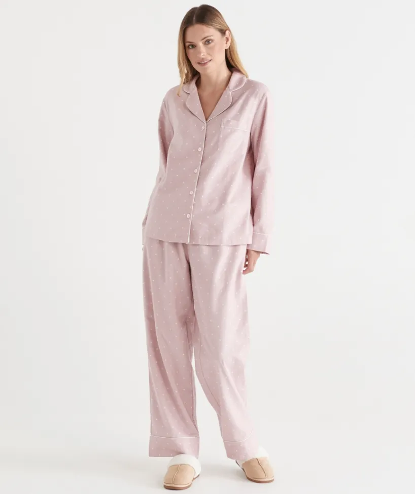 Sussan Pyjama Sets>Spot Flannelette Pyjama Set