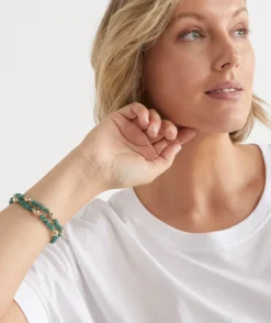 Sussan Jewellery>Stone Stretch Bracelet Set - Green JADE