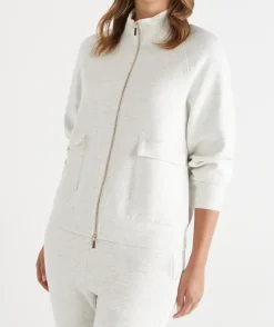 Sussan Tops|Loungewear>Stretch Jersey Zip Jacket