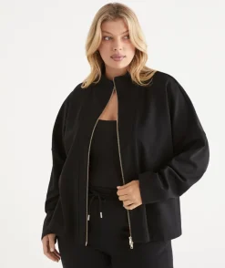 Sussan Tops|Matching Sets>Stretch Jersey Zip Jacket