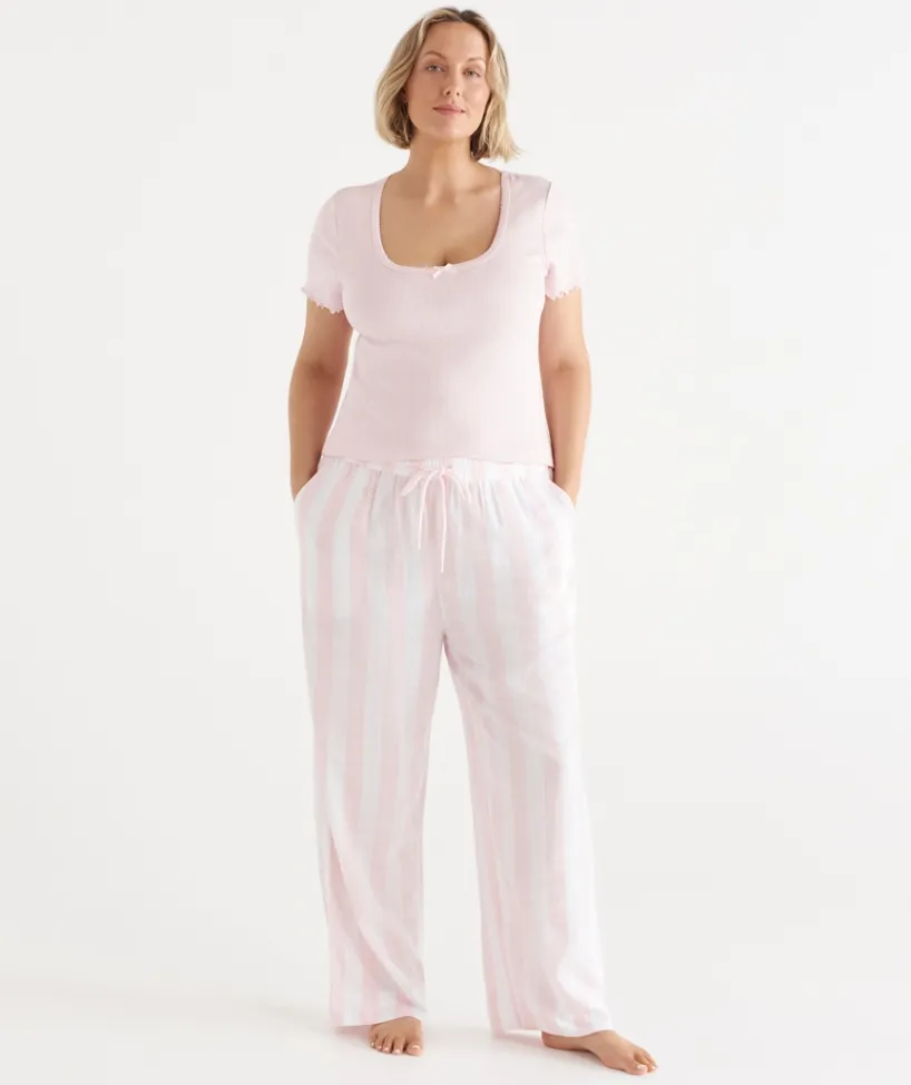 Sussan Pyjama Bottoms>Stripe Pyjama Pant - Pink PINK LEMONADE