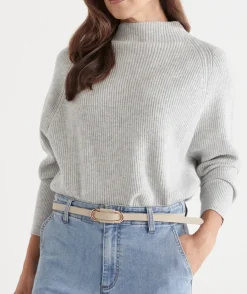 Sussan Belts>Suede Long Buckle Belt STONE