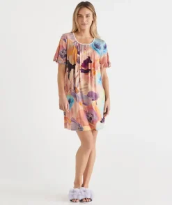 Sussan Nighties>Sunkissed Floral Short Sleeve Nightie MULTI