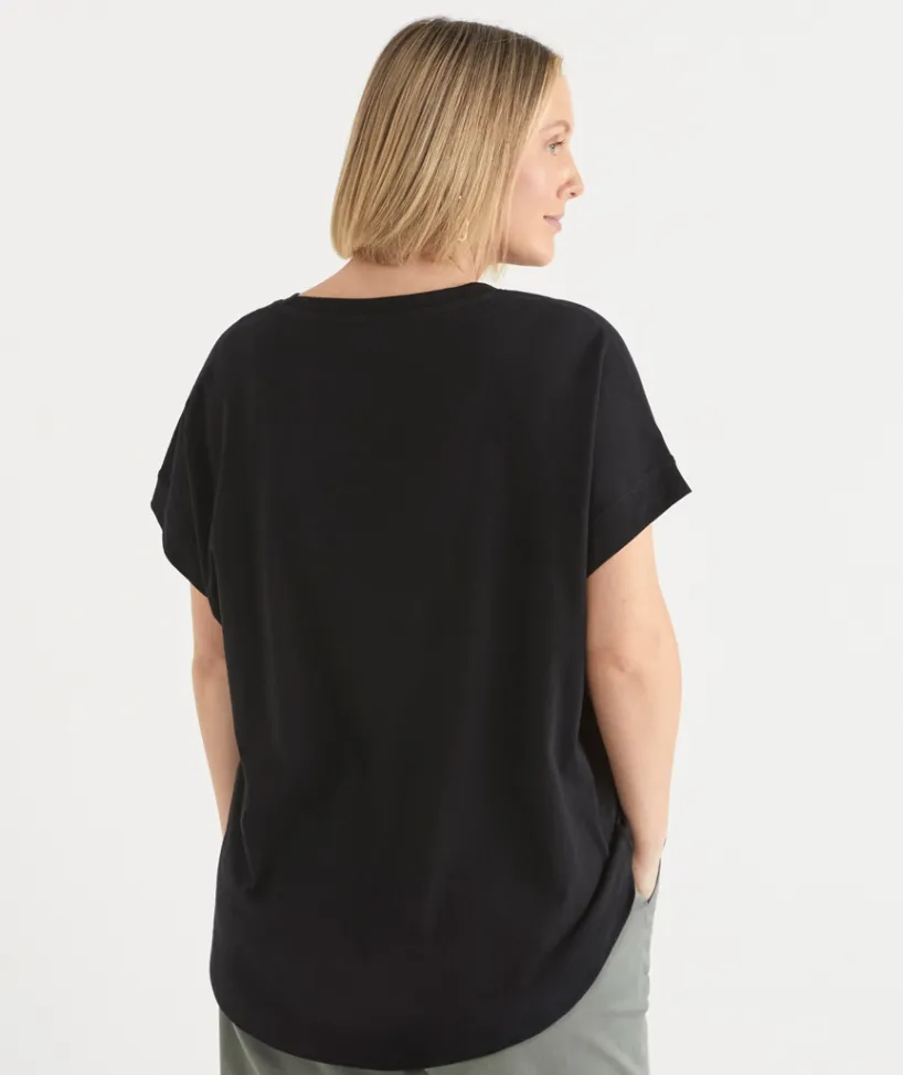 Sussan Tops|T-Shirts>Swing Short Sleeve T-Shirt