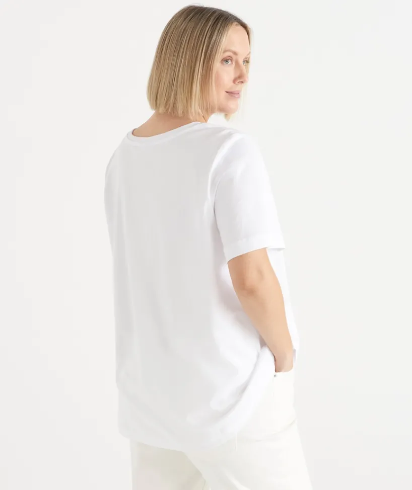 Sussan Tops|T-Shirts>Swing Short Sleeve T-Shirt