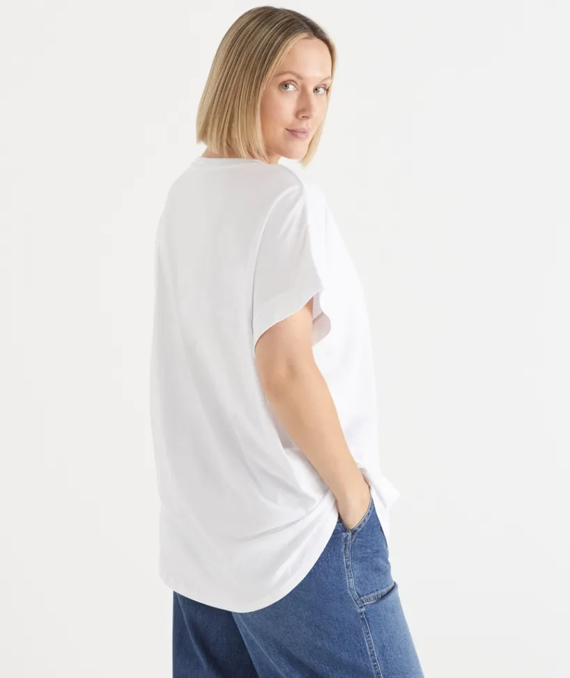 Sussan Tops|T-Shirts>Swing Short Sleeve T-Shirt