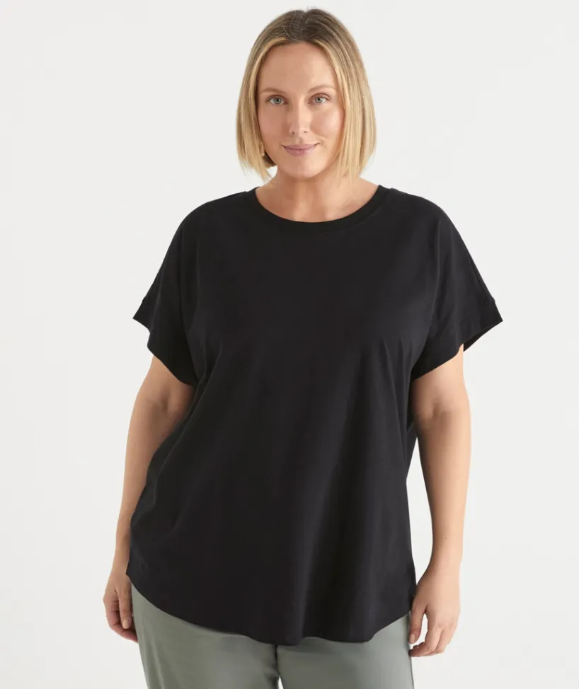 Sussan Tops|T-Shirts>Swing Short Sleeve T-Shirt