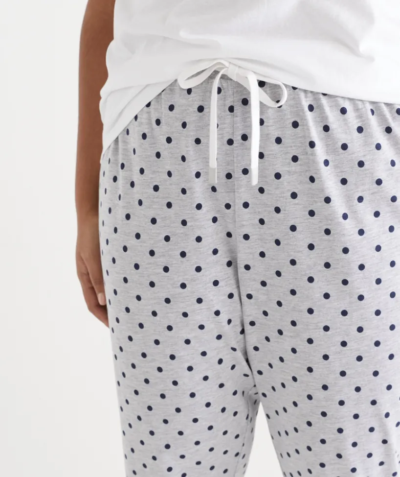 Sussan Pyjama Bottoms>Tapered Spot Print Pyjama Pant