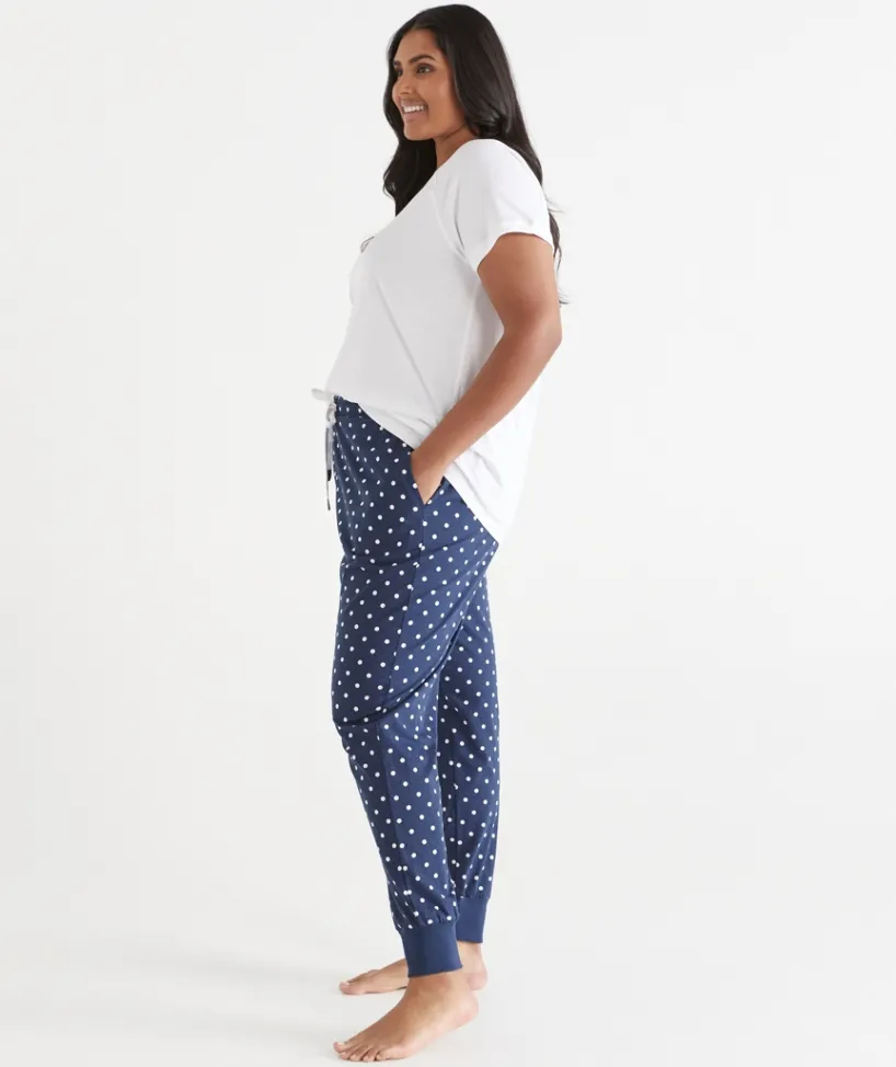 Sussan Pyjama Bottoms>Tapered Spot Print Pyjama Pant
