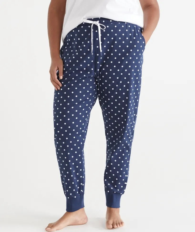Sussan Pyjama Bottoms>Tapered Spot Print Pyjama Pant