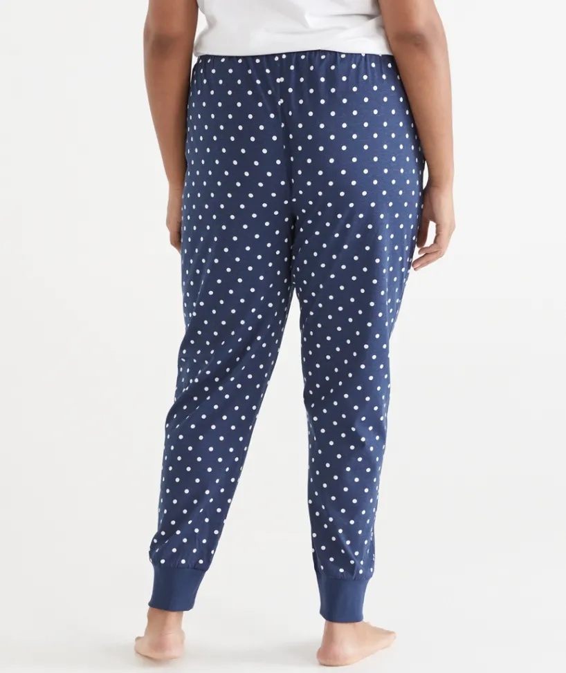 Sussan Pyjama Bottoms>Tapered Spot Print Pyjama Pant