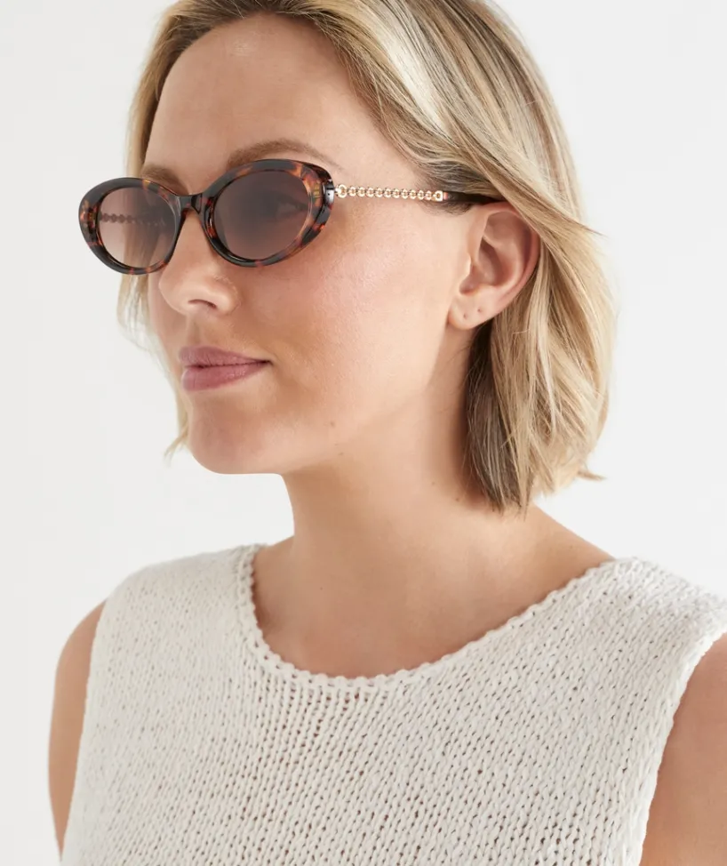 Sussan Sunglasses>Tarino Tort Sunglasses TORTOISE SHELL