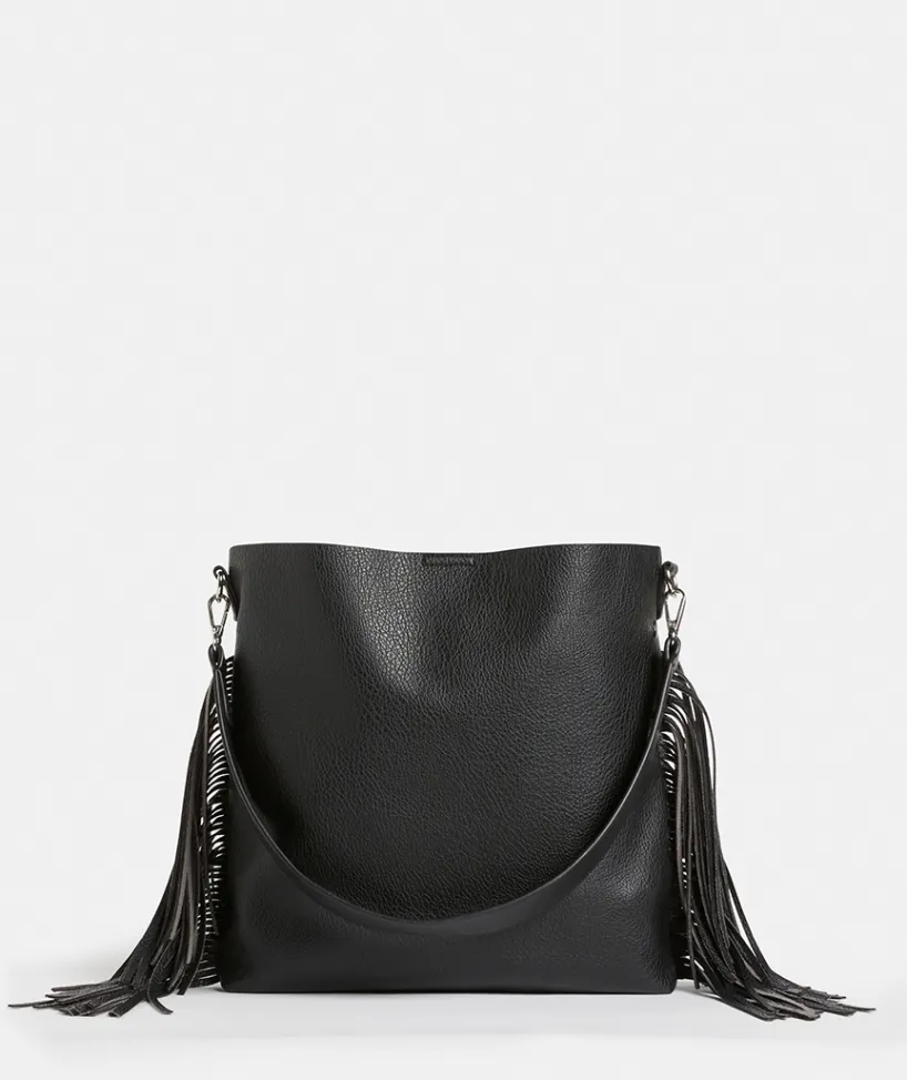 Sussan Bags>Tassel Shoulder Bag BLACK