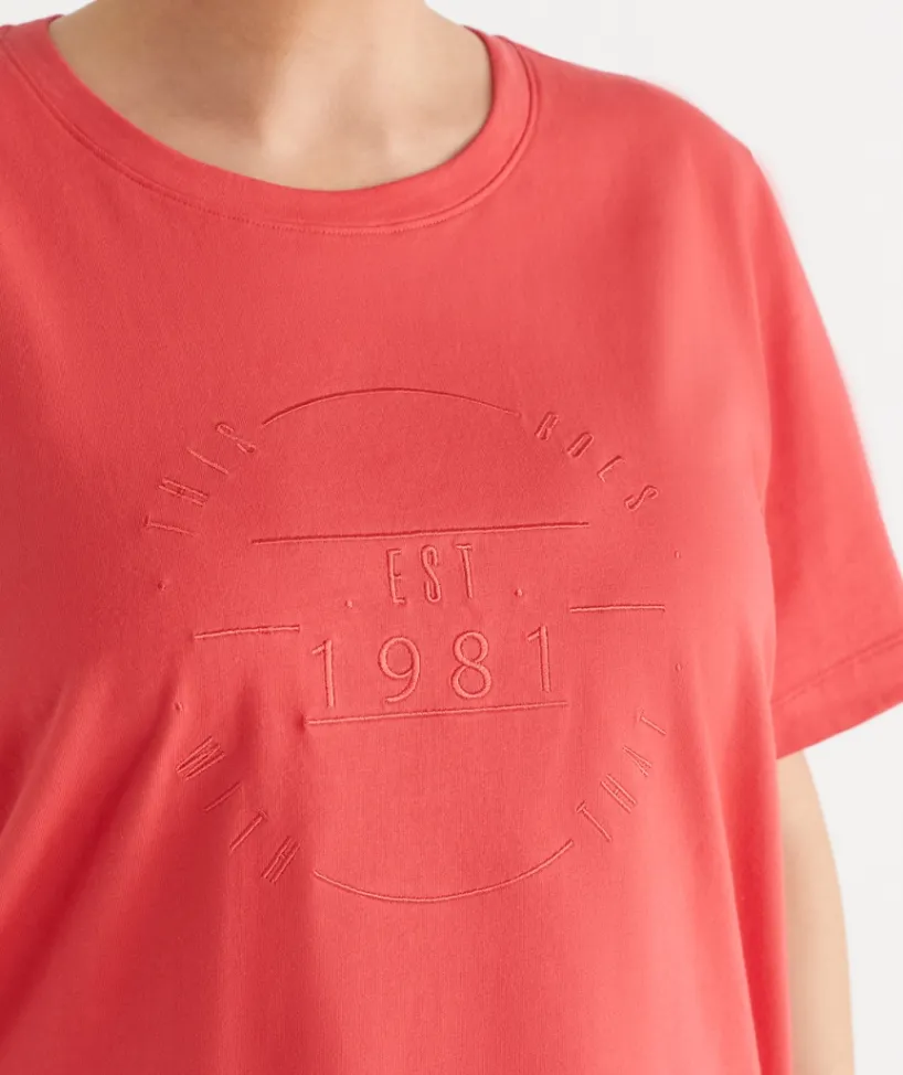 Sussan Tops|T-Shirts>This Goes With That Heritage Embroidered Tee