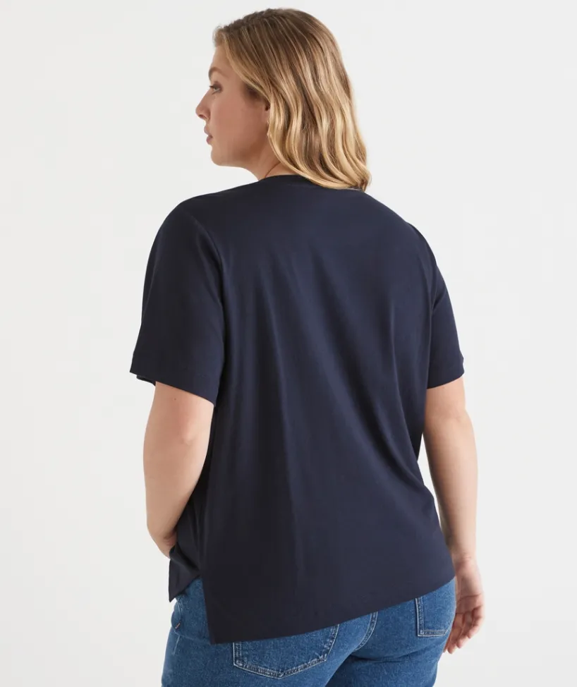 Sussan Tops|T-Shirts>This Goes With That Heritage Embroidered Tee