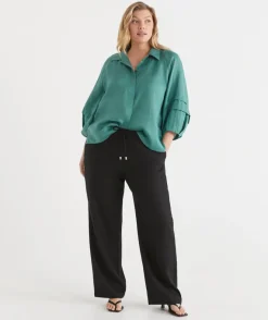 Sussan Pants|Matching Sets>Tie Waist Wide Leg Pant