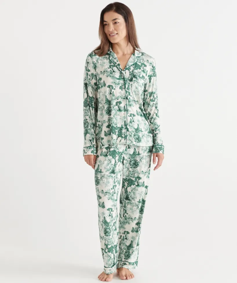 Sussan Pyjama Sets>Toile Print Pyjama Set WHITE