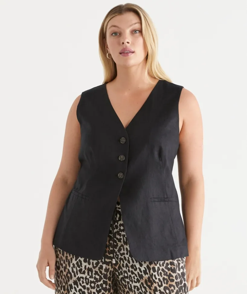 Sussan Tops>V Neck Linen Vest