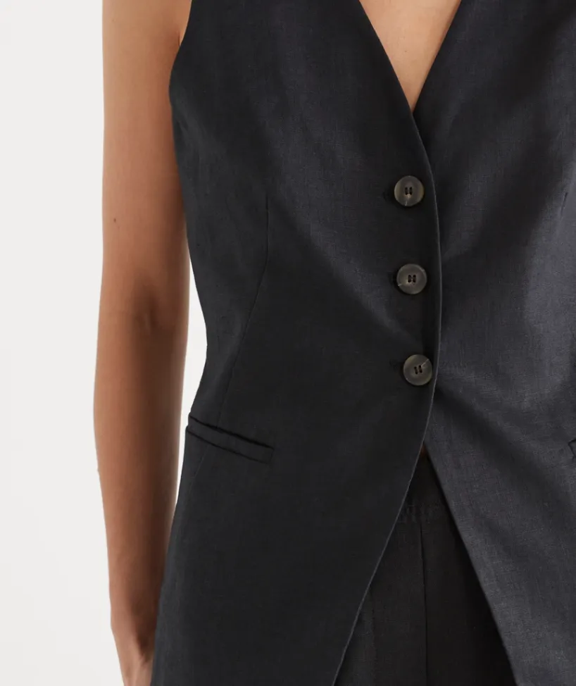 Sussan Tops>V Neck Linen Vest