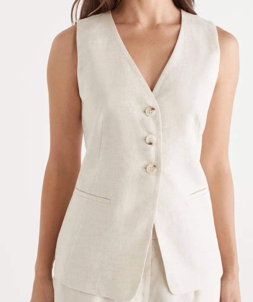 Sussan Tops>V Neck Linen Vest