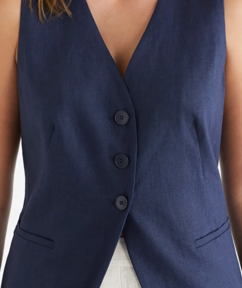 Sussan Tops>V Neck Linen Vest