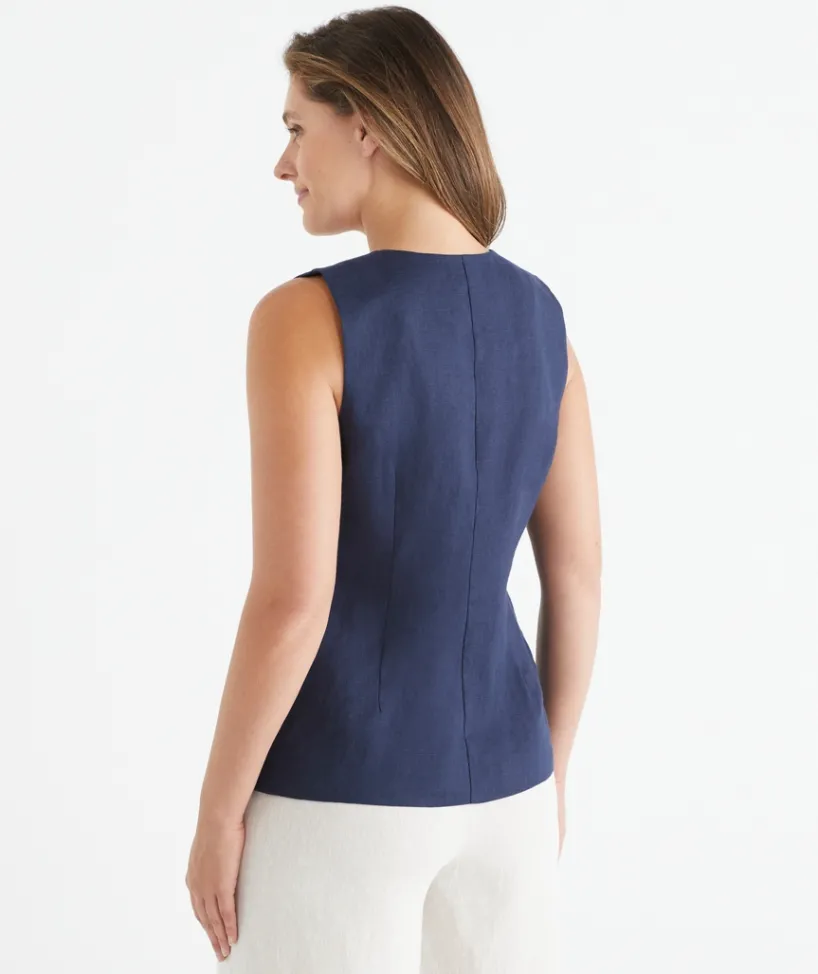 Sussan Tops>V Neck Linen Vest